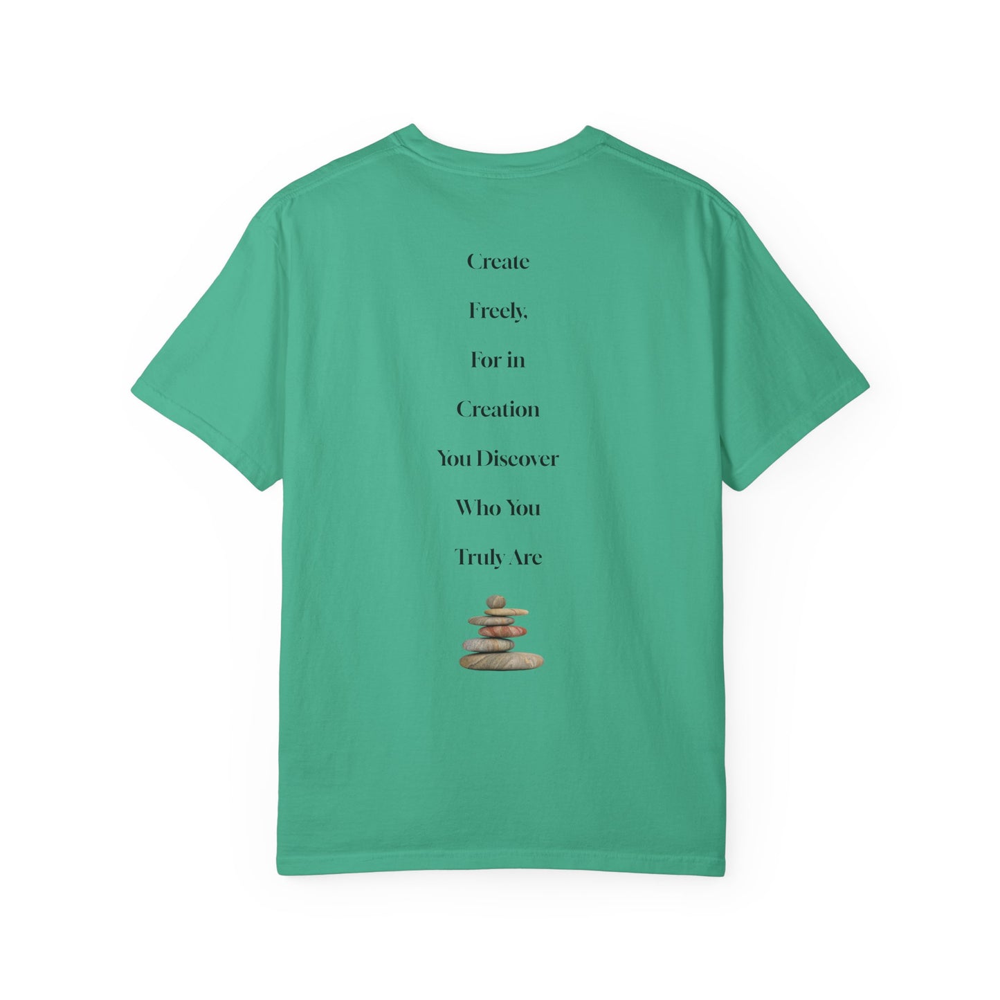 The Power of Words Collection - "Create" with Balancing Stones Unisex Soft-style T-Shirt