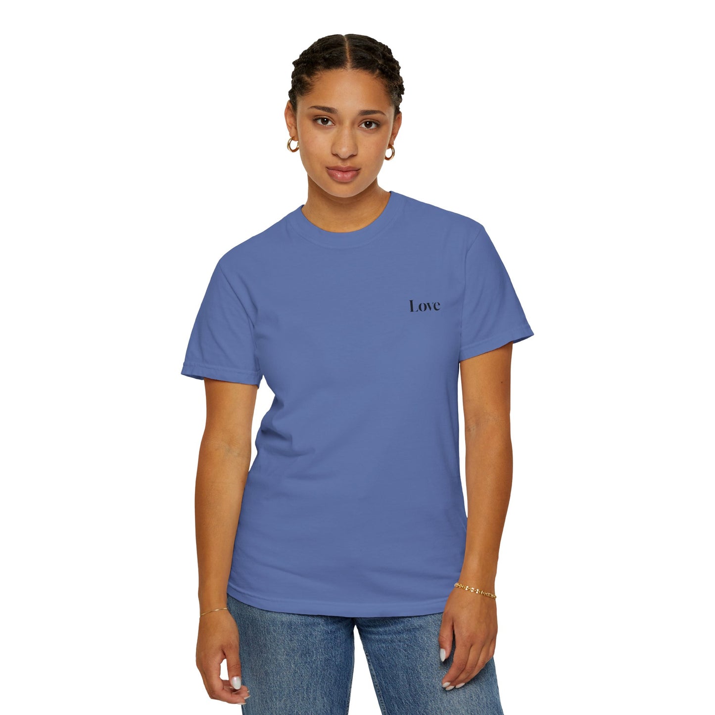 The Power of Words Collection - "Love" with Earth Heart Unisex Soft-style T-Shirt
