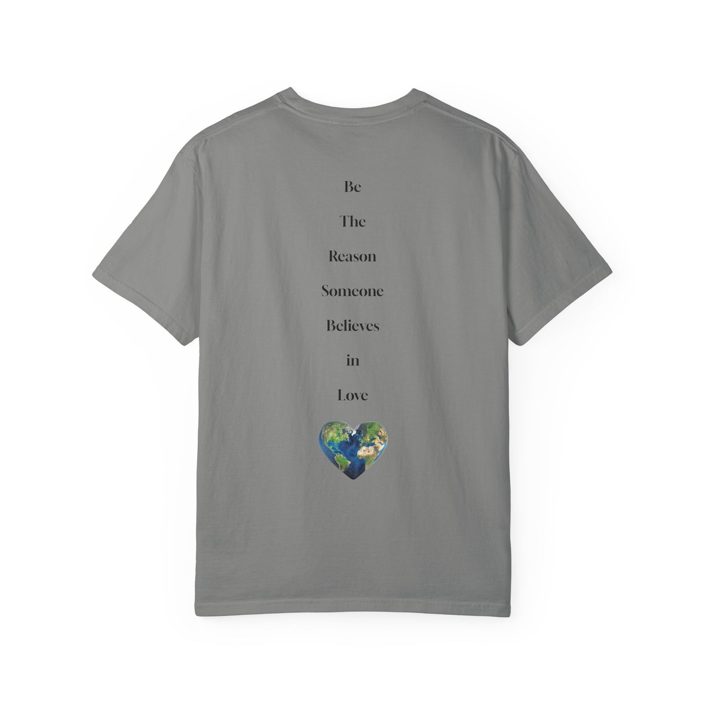 The Power of Words Collection - "Love" with Earth Heart Unisex Soft-style T-Shirt