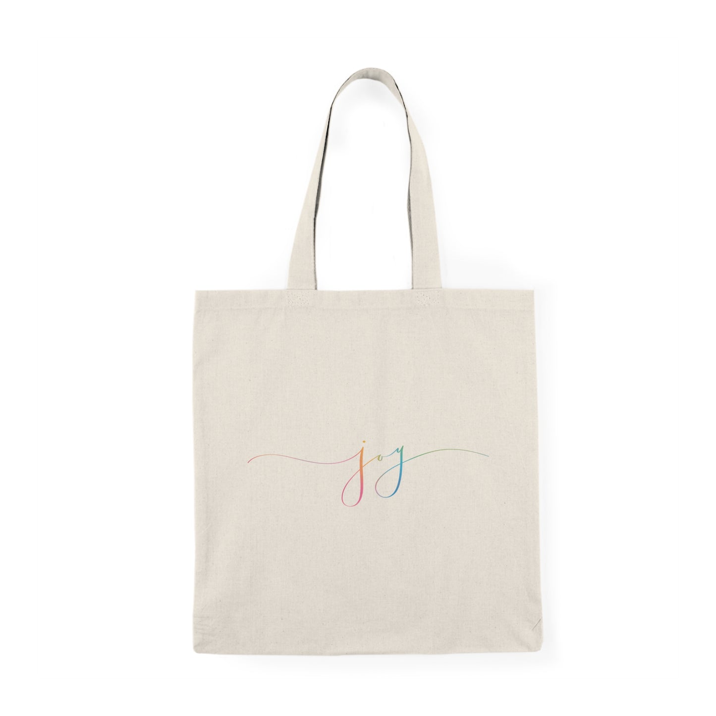 "JOY" Natural Canvas Tote Bag