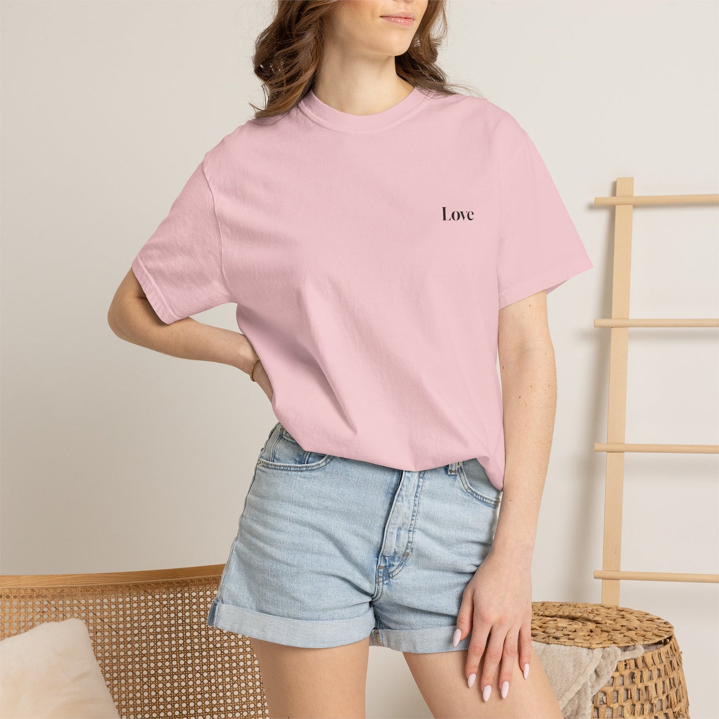 The Power of Words Collection - "Love" with Earth Heart Unisex Soft-style T-Shirt