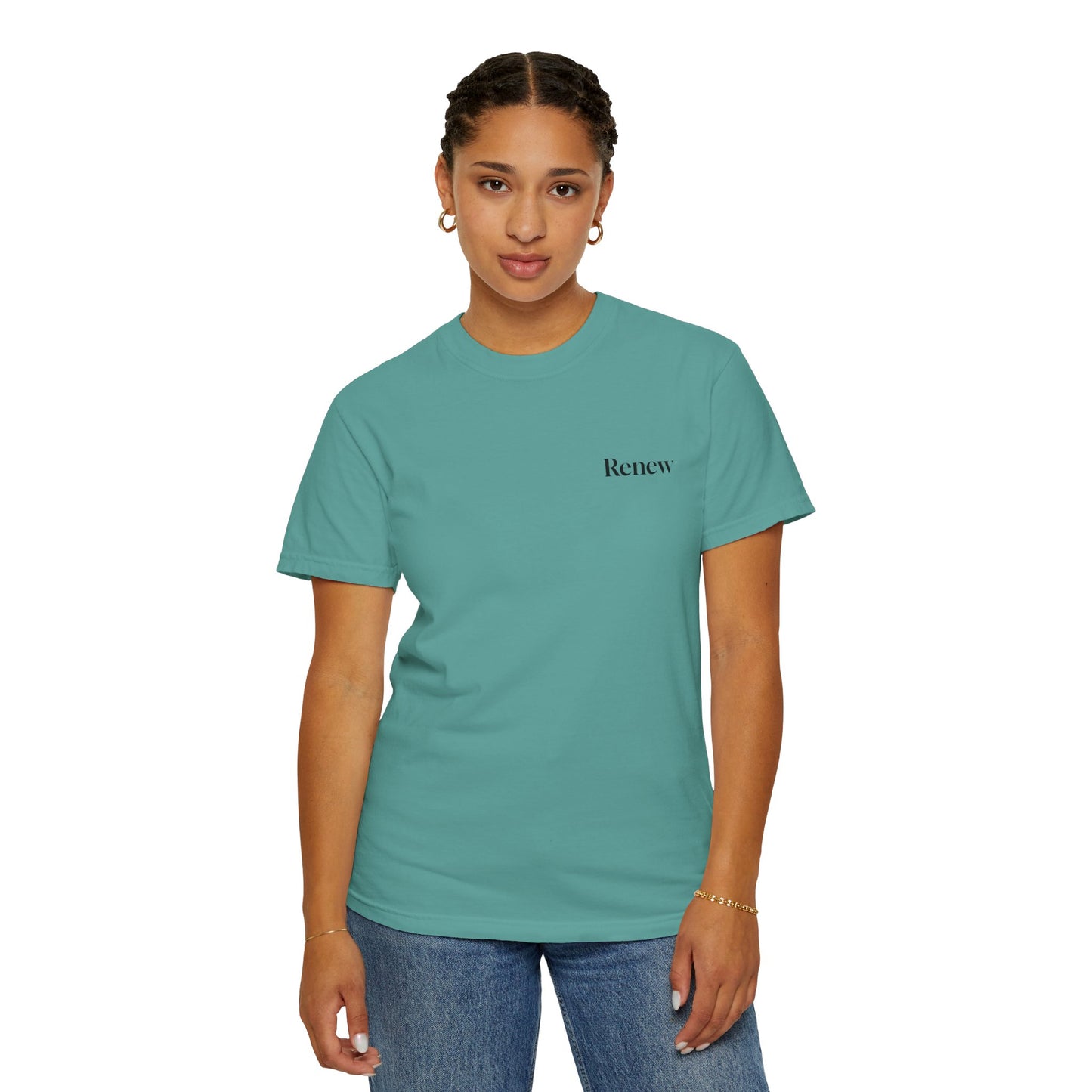 The Power of Words Collection - "Renew" with Moon Phases Unisex Soft-style T-Shirt