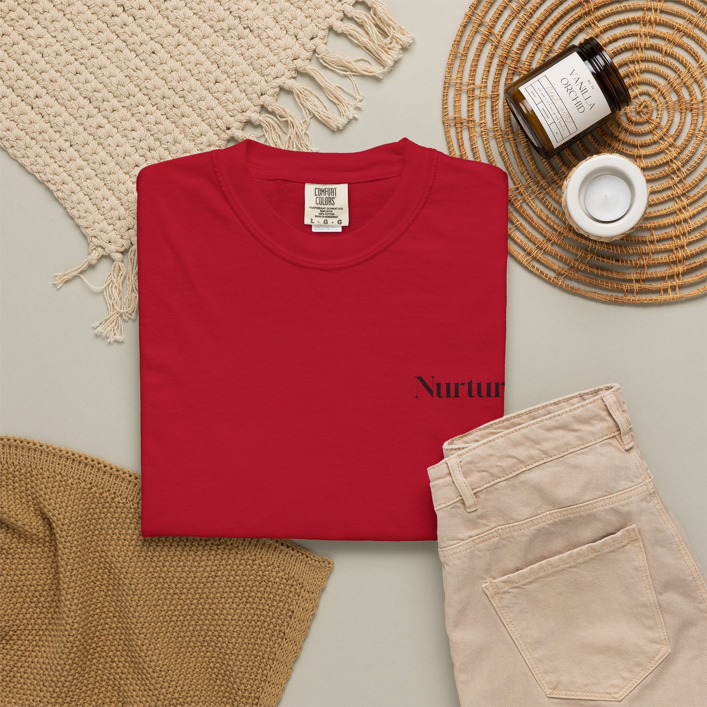 The Power of Words Collection - "Nurture" with Growing Plant Unisex Soft-style T-Shirt
