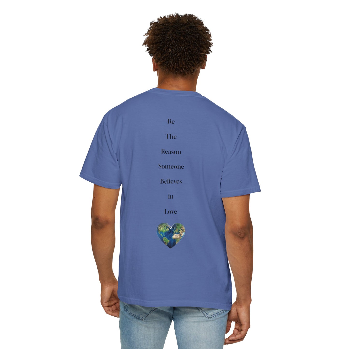 The Power of Words Collection - "Love" with Earth Heart Unisex Soft-style T-Shirt