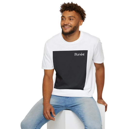 The Power of Color Collection - "Persist" in Black Unisex Softstyle T-Shirt