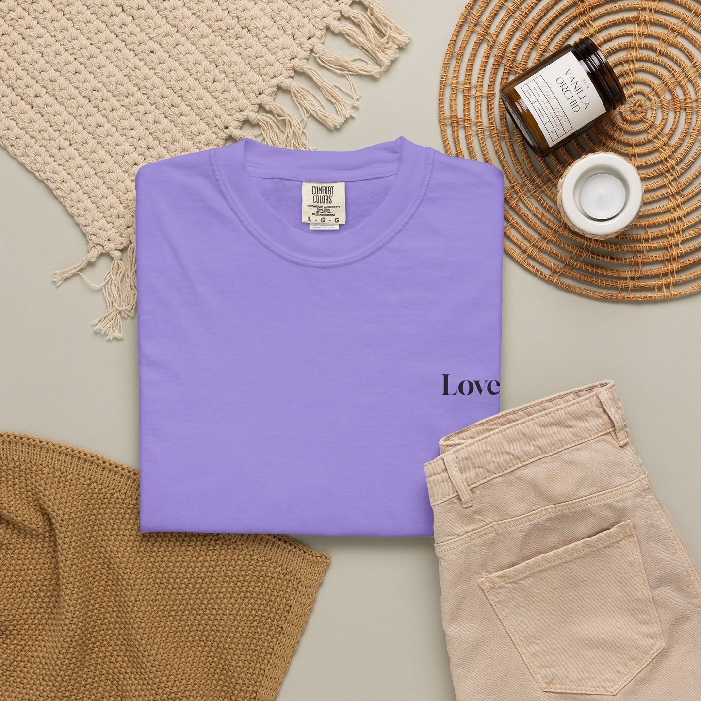 The Power of Words Collection - "Love" with Earth Heart Unisex Soft-style T-Shirt