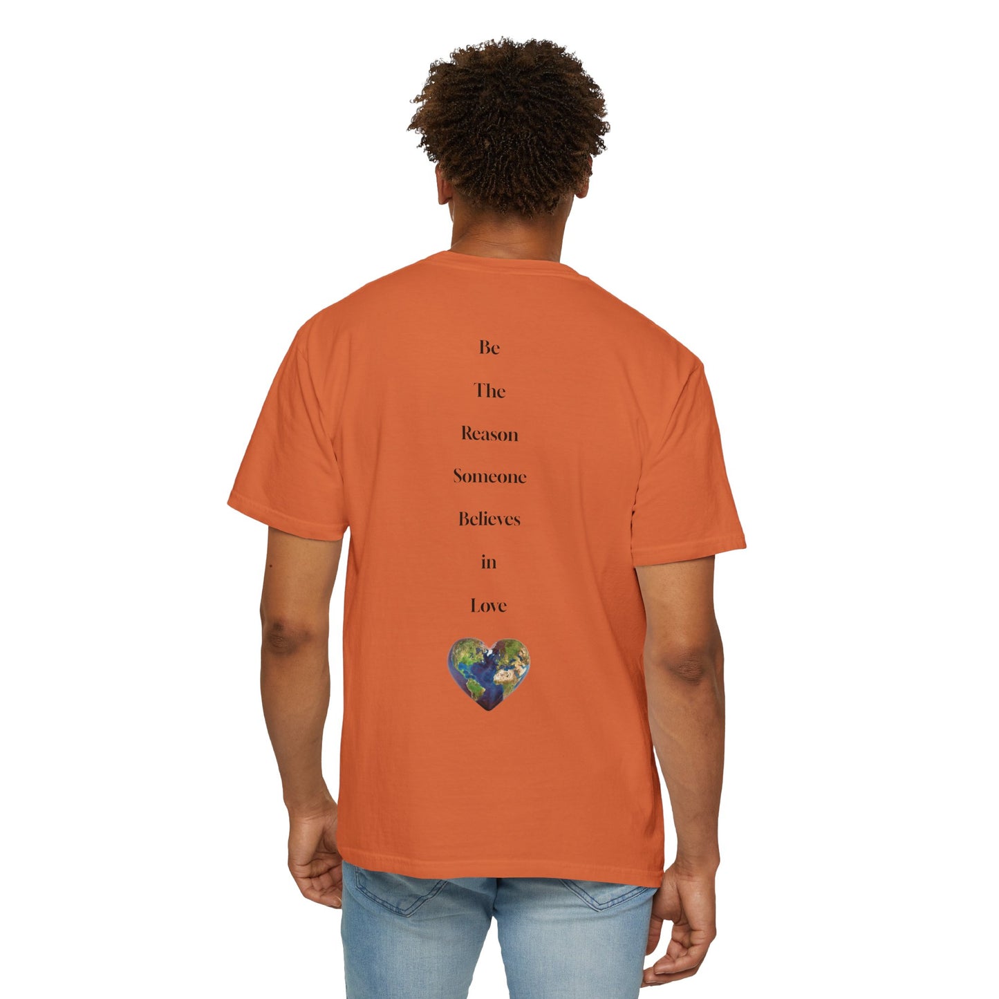 The Power of Words Collection - "Love" with Earth Heart Unisex Soft-style T-Shirt