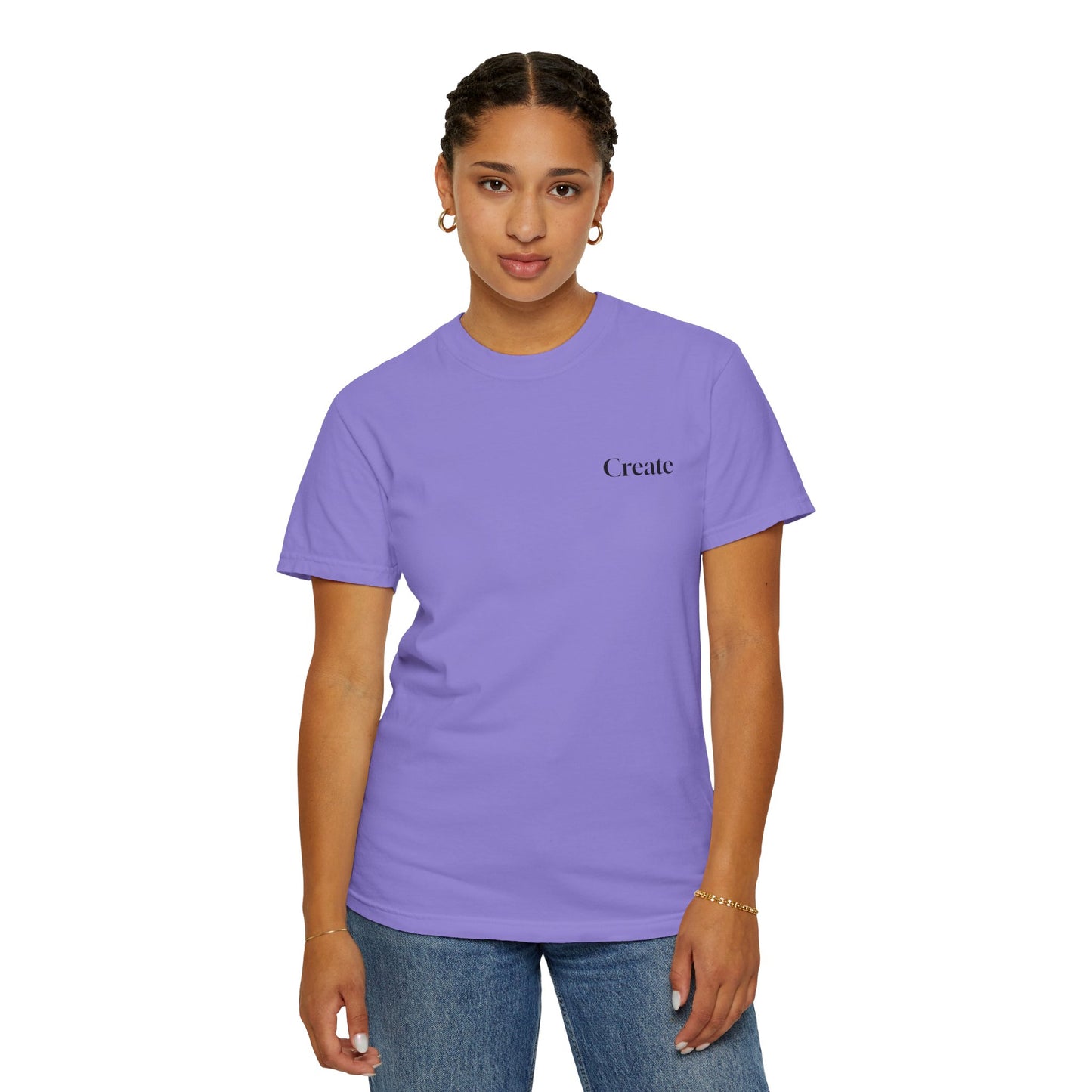 The Power of Words Collection - "Create" with Balancing Stones Unisex Soft-style T-Shirt