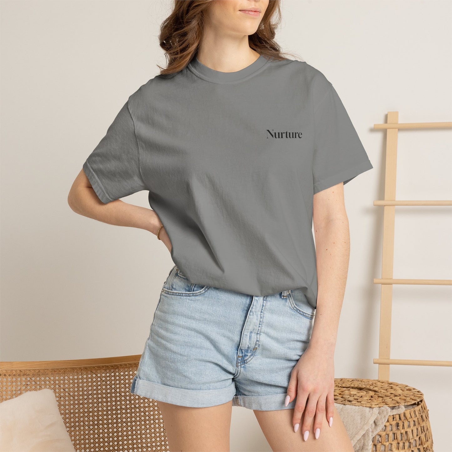 The Power of Words Collection - "Nurture" with Growing Plant Unisex Soft-style T-Shirt