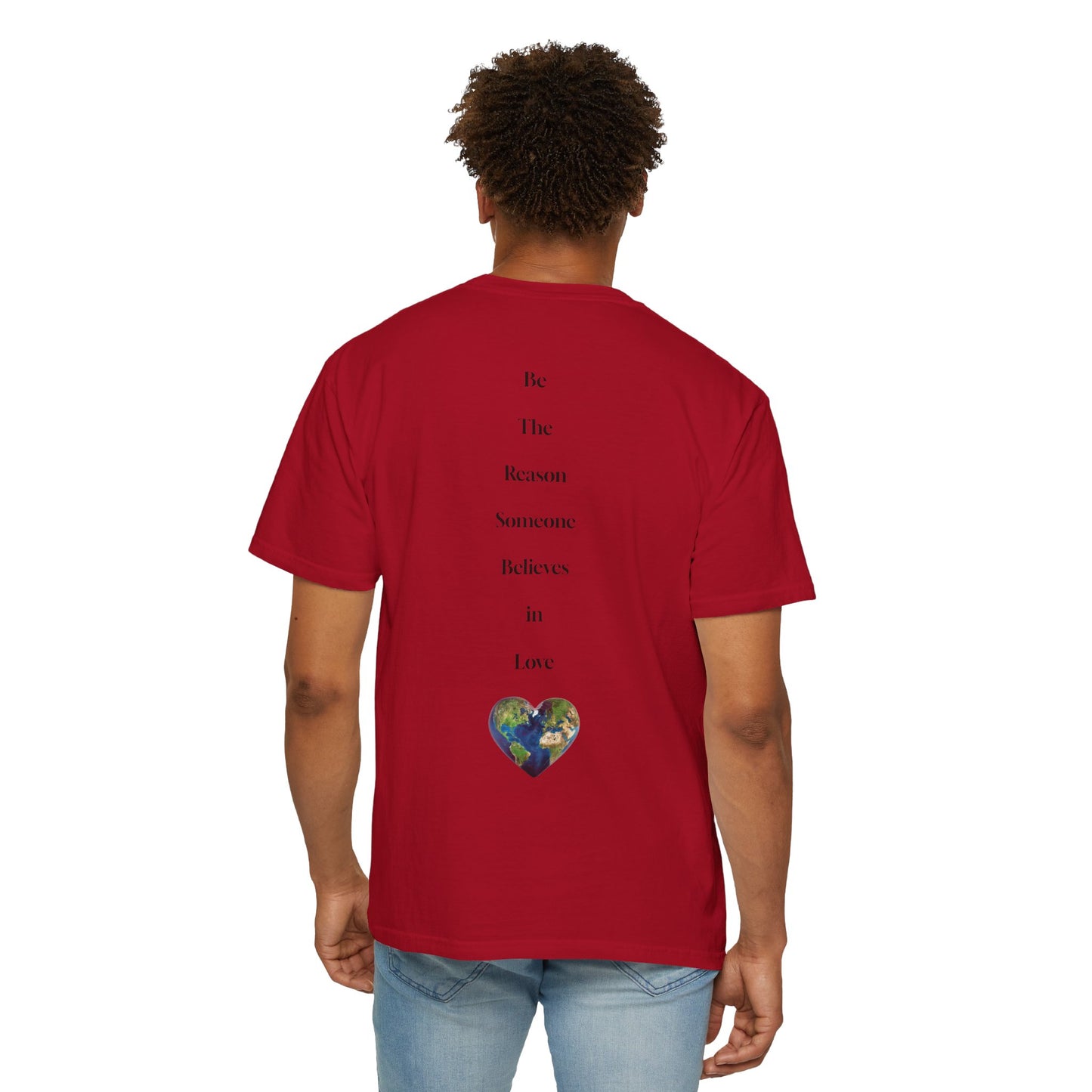 The Power of Words Collection - "Love" with Earth Heart Unisex Soft-style T-Shirt