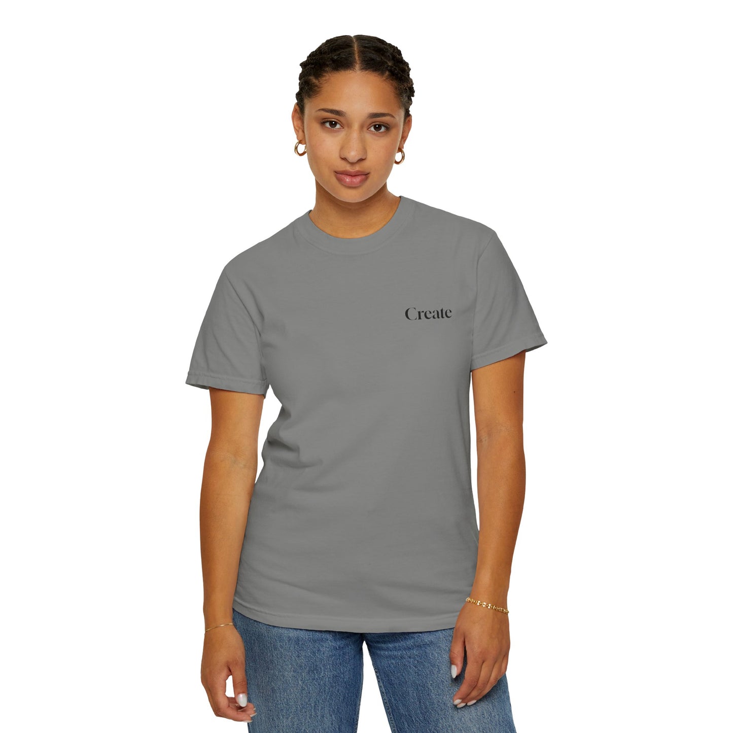 The Power of Words Collection - "Create" with Balancing Stones Unisex Soft-style T-Shirt
