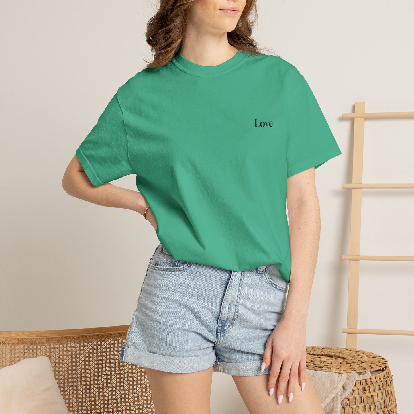 The Power of Words Collection - "Love" with Earth Heart Unisex Soft-style T-Shirt