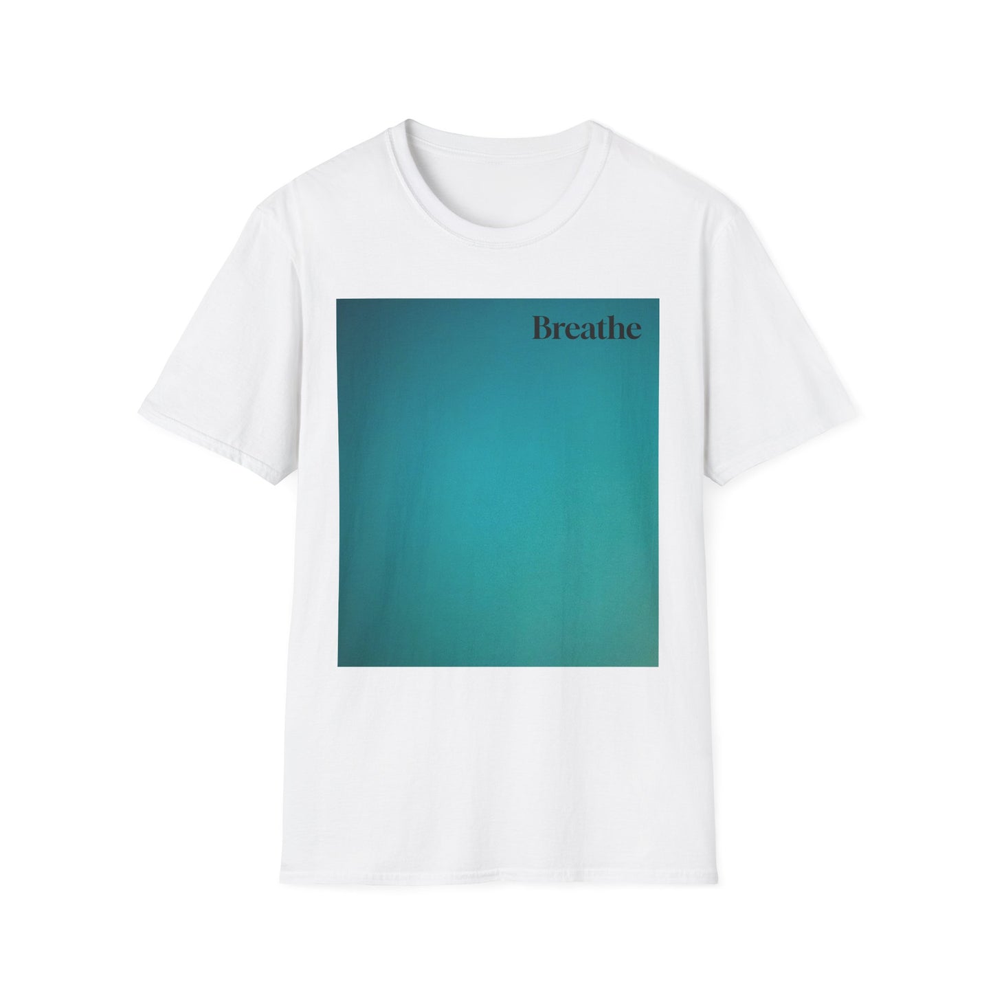 The Power of Color Collection - "Breathe" in Teal Unisex Softstyle T-Shirt