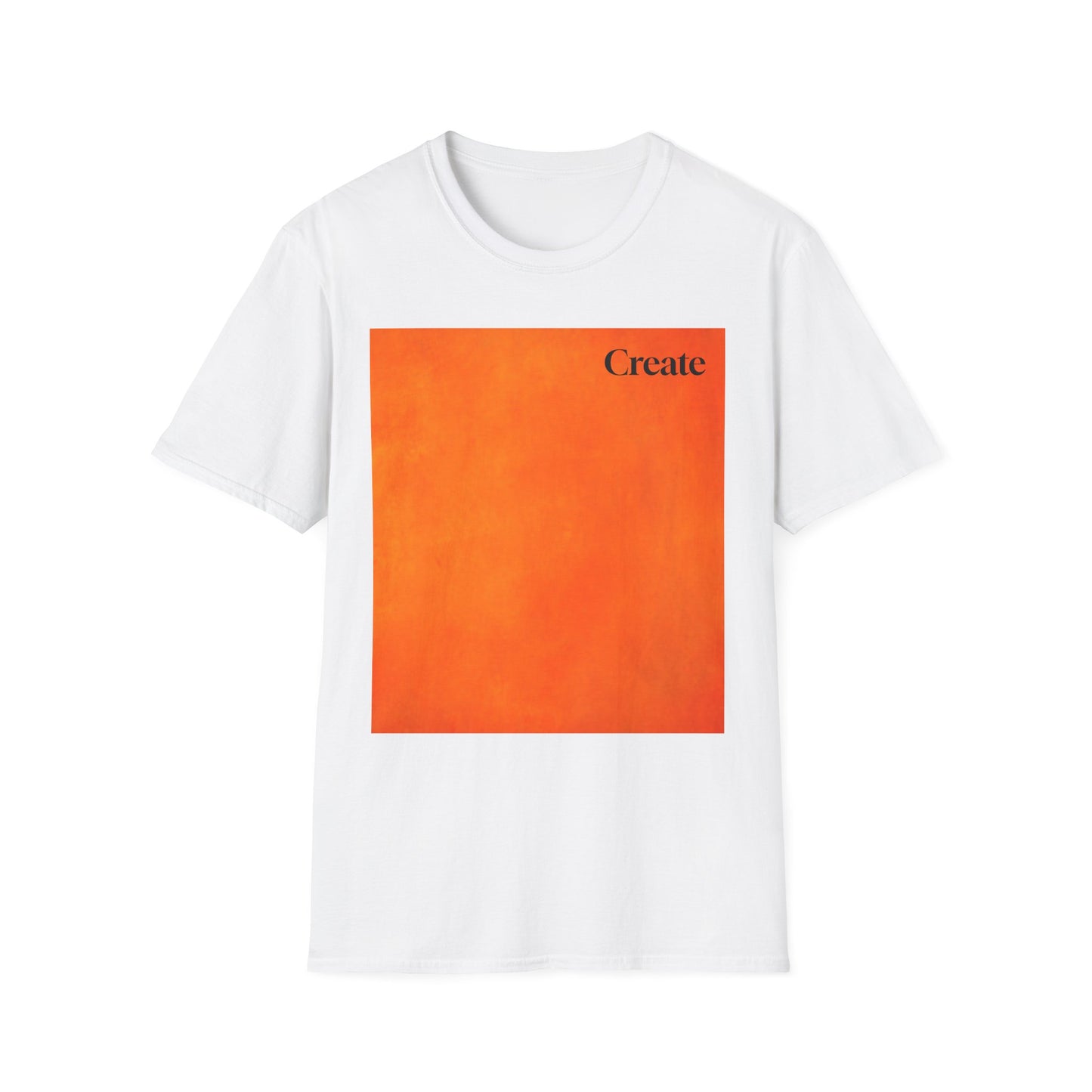 The Power of Color Collection - "Create" in Orange Unisex Softstyle T-Shirt