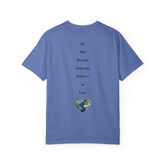 The Power of Words Collection - "Love" with Earth Heart Unisex Soft-style T-Shirt