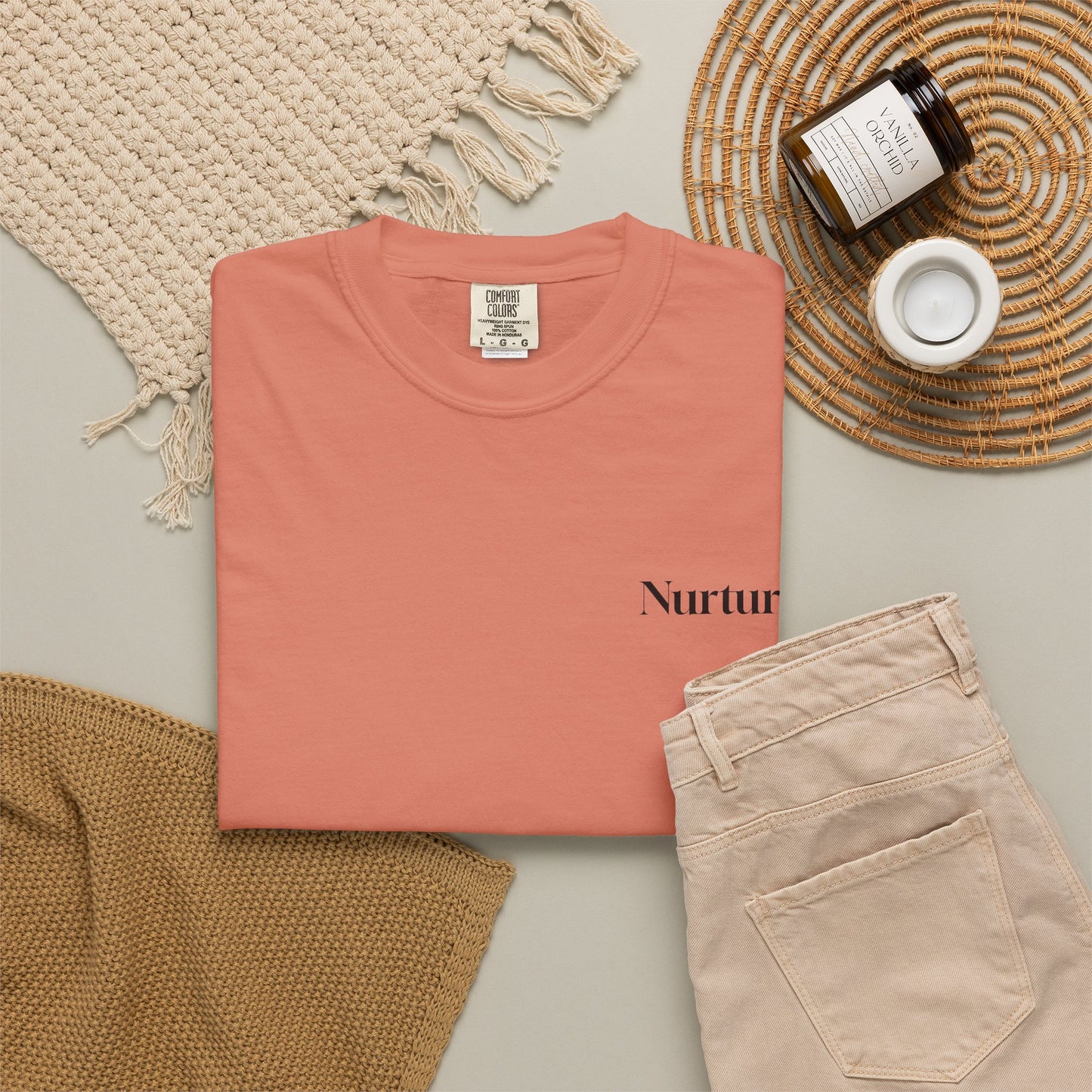 The Power of Words Collection - "Nurture" with Growing Plant Unisex Soft-style T-Shirt