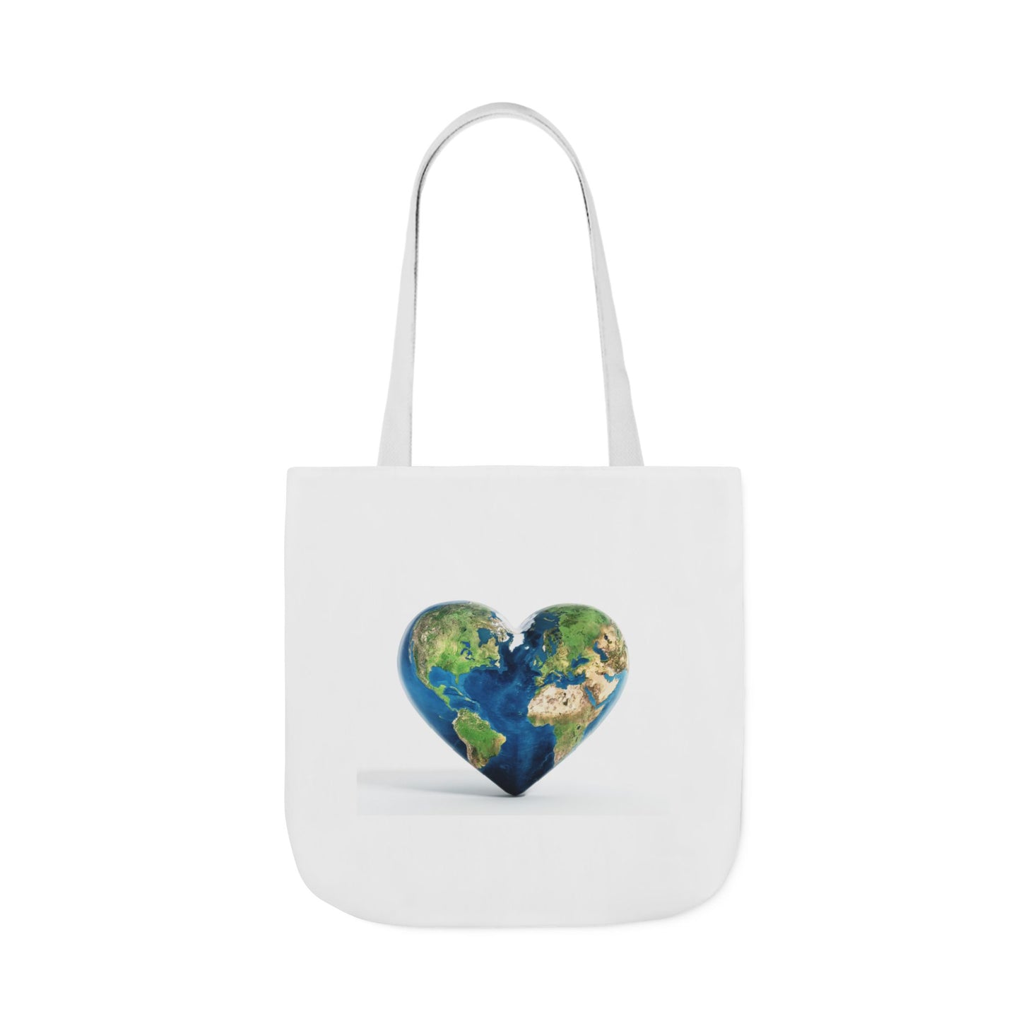 "JOY" Heart Earth Canvas Tote