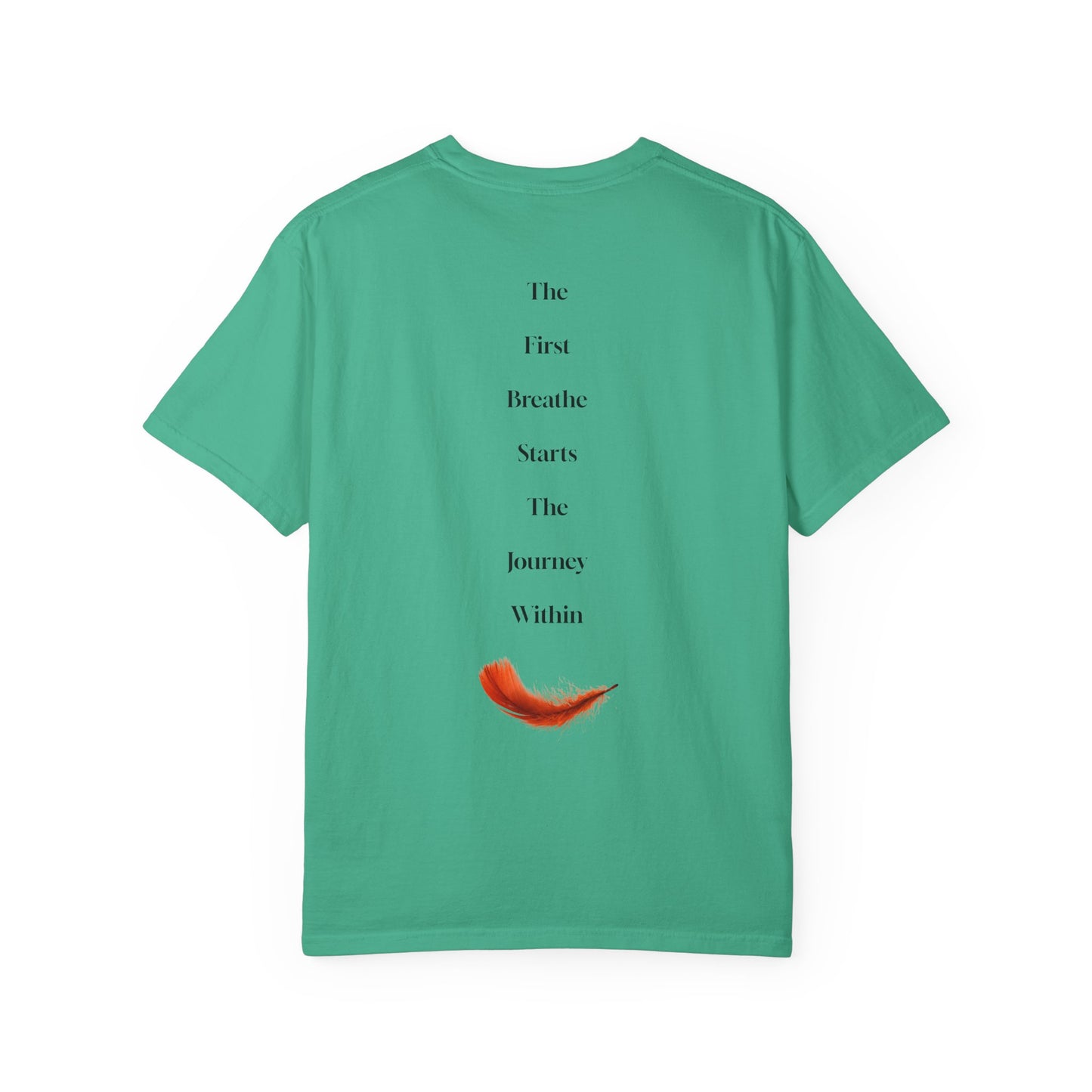 The Power of Words Collection - "Breathe" with Feather Unisex Soft-style T-Shirt