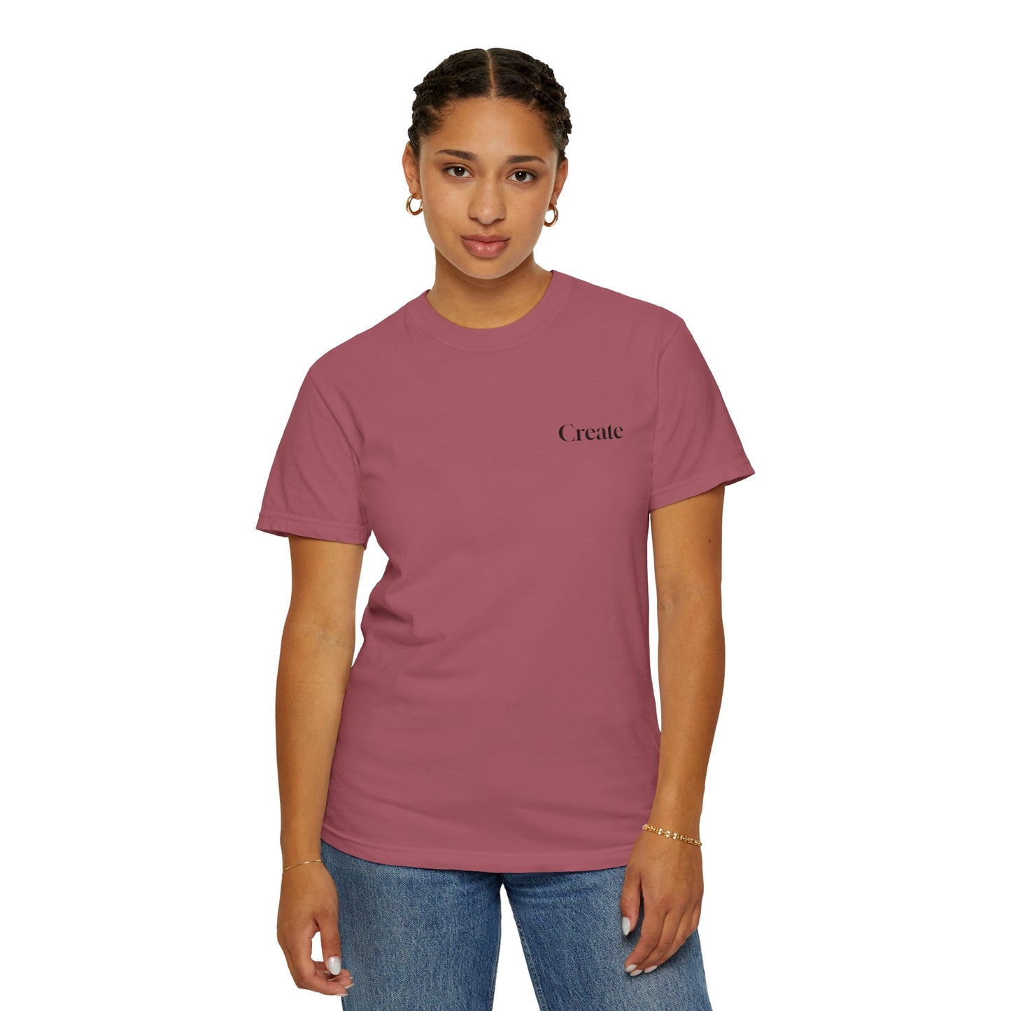 The Power of Words Collection - "Create" with Balancing Stones Unisex Soft-style T-Shirt