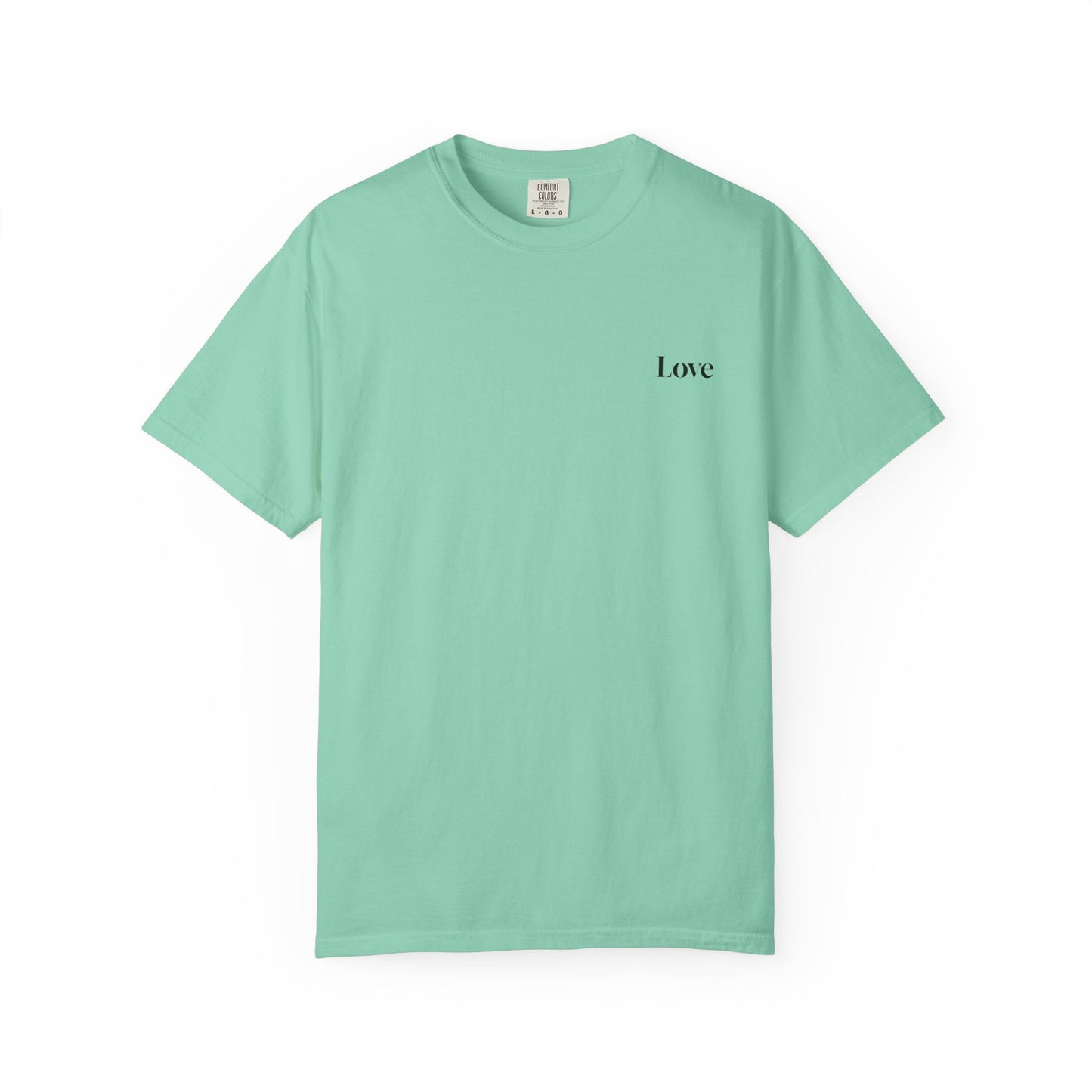 The Power of Words Collection - "Love" with Earth Heart Unisex Soft-style T-Shirt