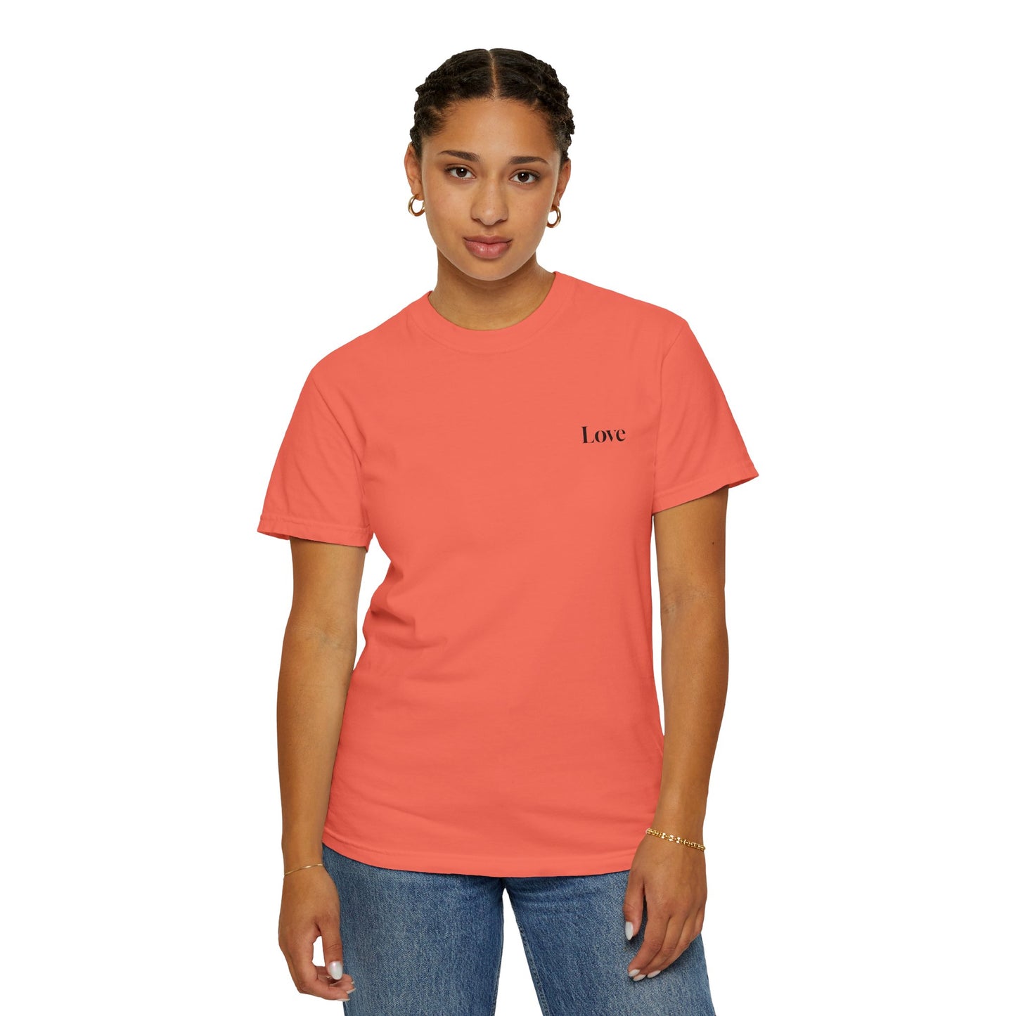 The Power of Words Collection - "Love" with Earth Heart Unisex Soft-style T-Shirt