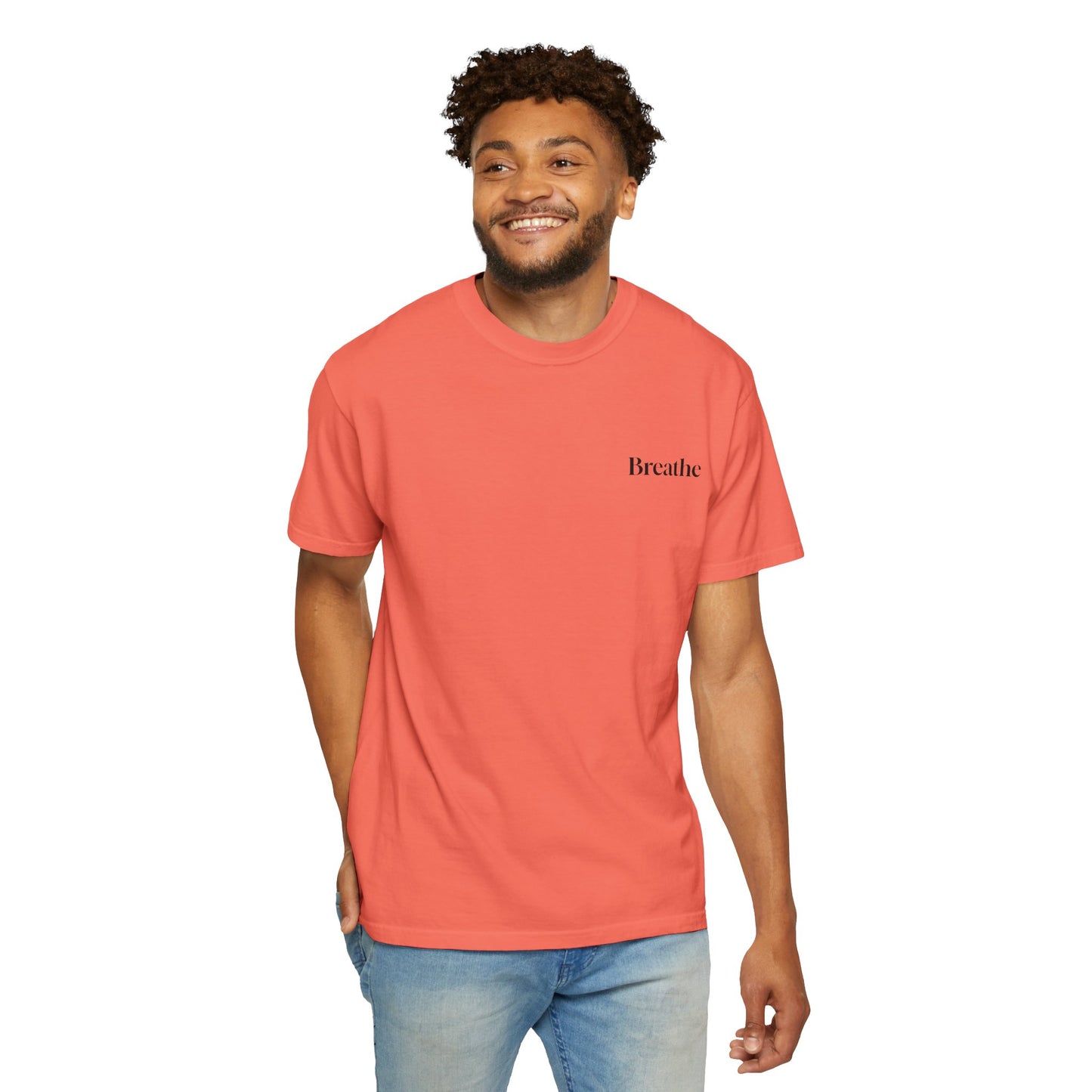 The Power of Words Collection - "Breathe" with Feather Unisex Soft-style T-Shirt