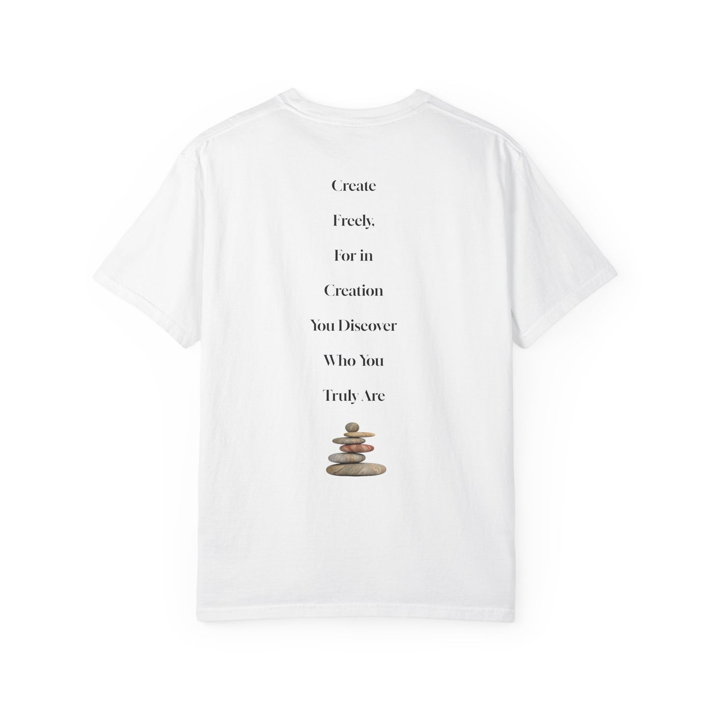 The Power of Words Collection - "Create" with Balancing Stones Unisex Soft-style T-Shirt