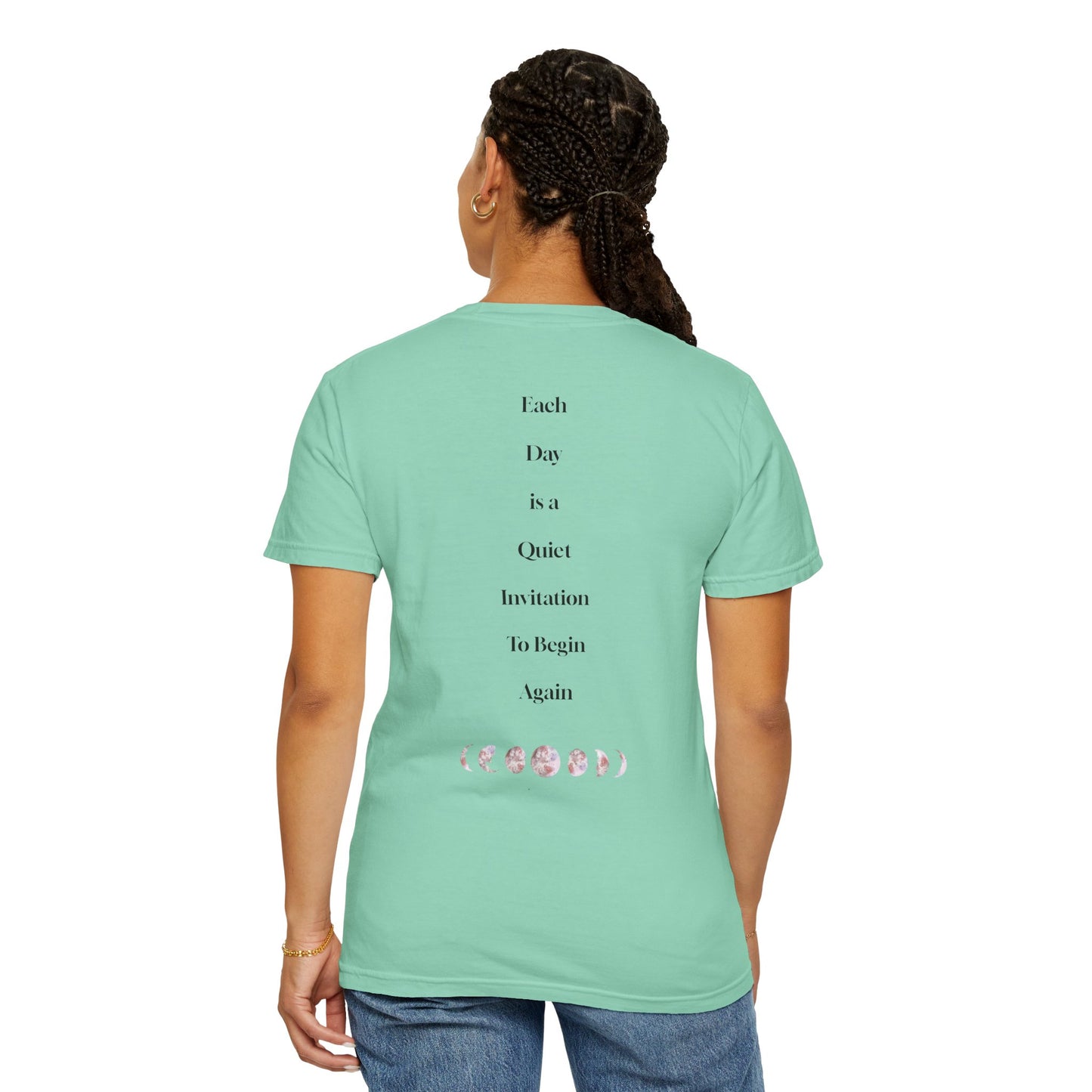 The Power of Words Collection - "Renew" with Moon Phases Unisex Soft-style T-Shirt