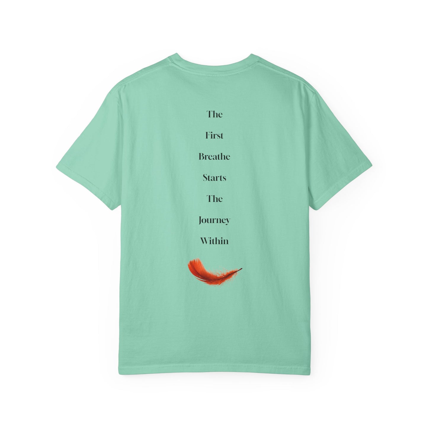 The Power of Words Collection - "Breathe" with Feather Unisex Soft-style T-Shirt