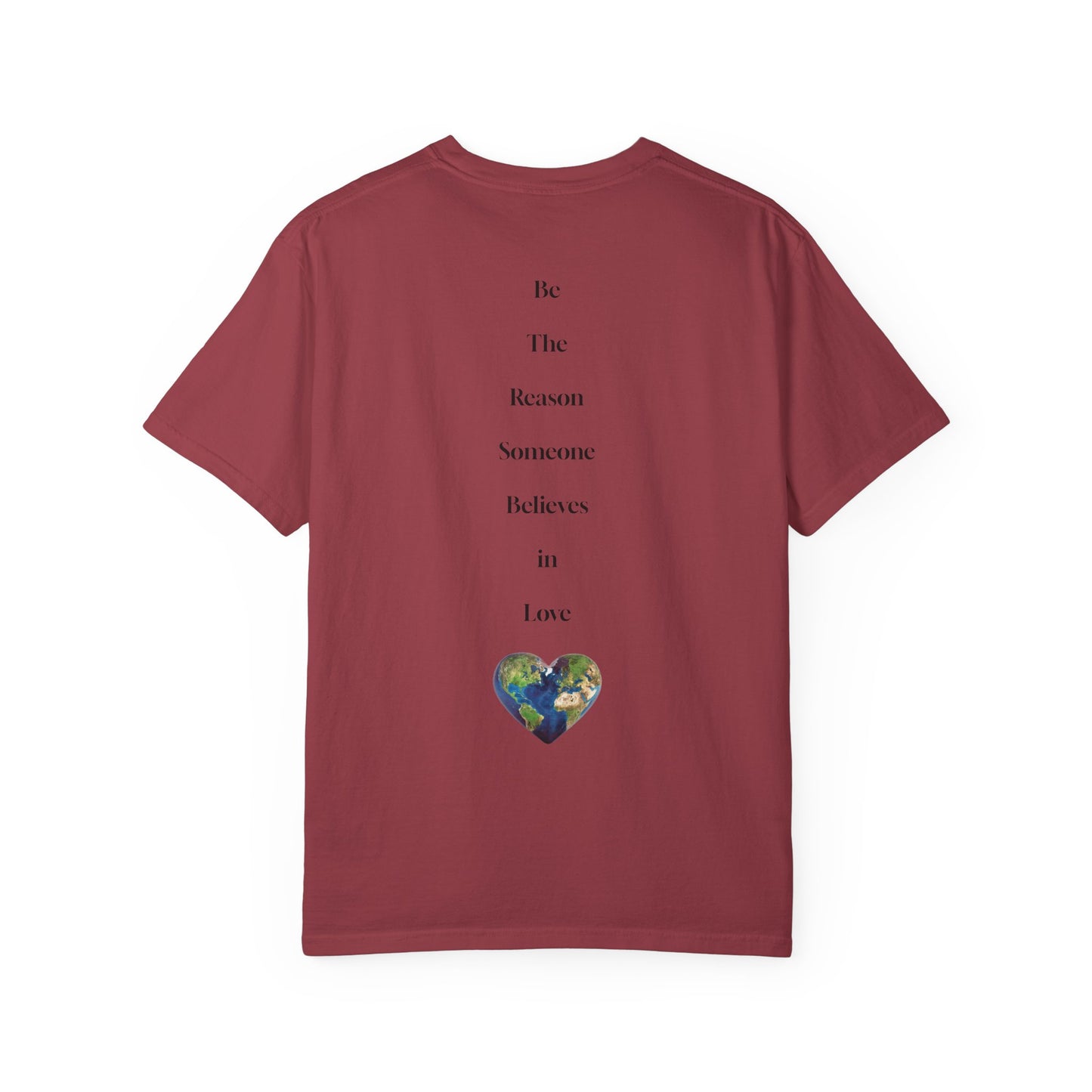 The Power of Words Collection - "Love" with Earth Heart Unisex Soft-style T-Shirt