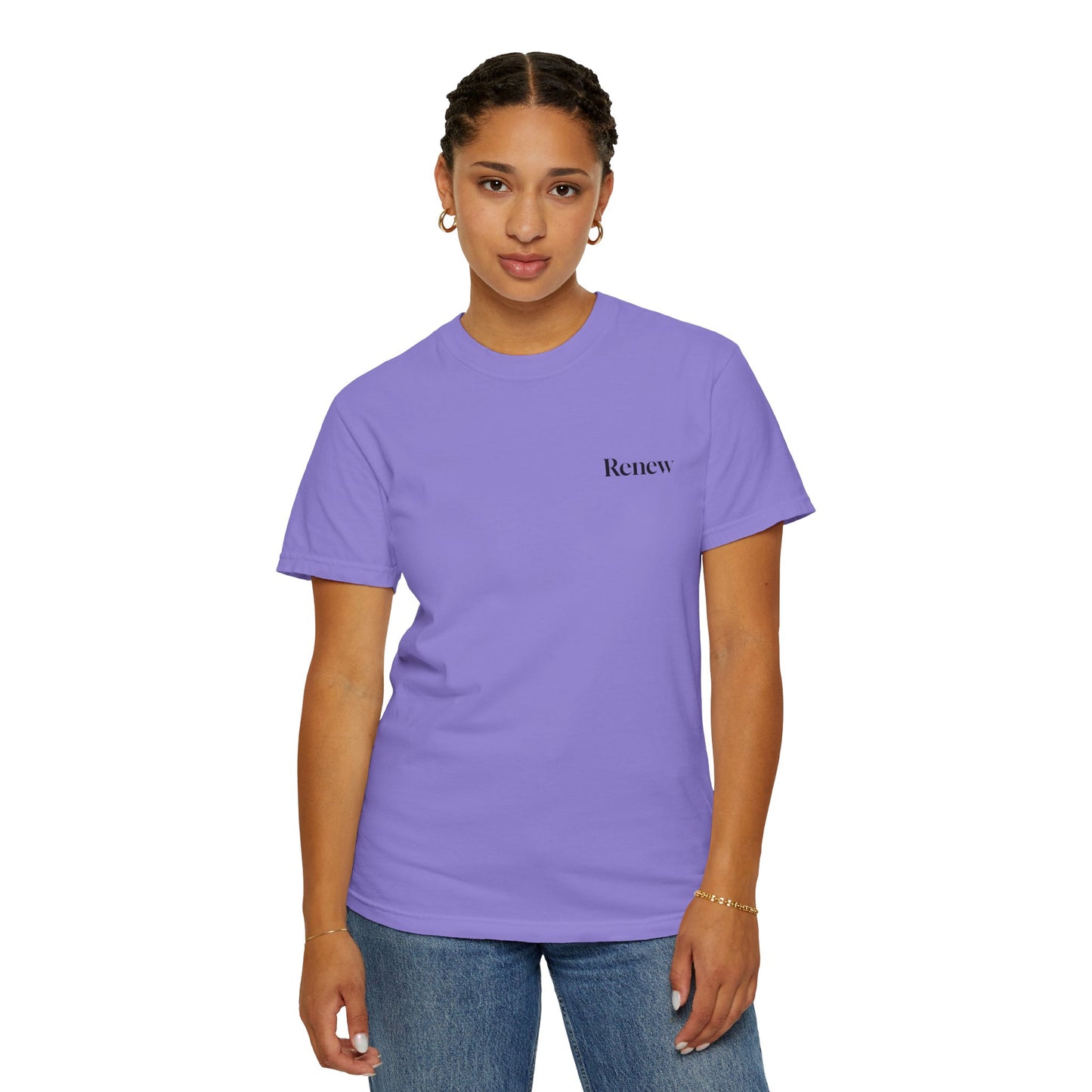 The Power of Words Collection - "Renew" with Moon Phases Unisex Soft-style T-Shirt