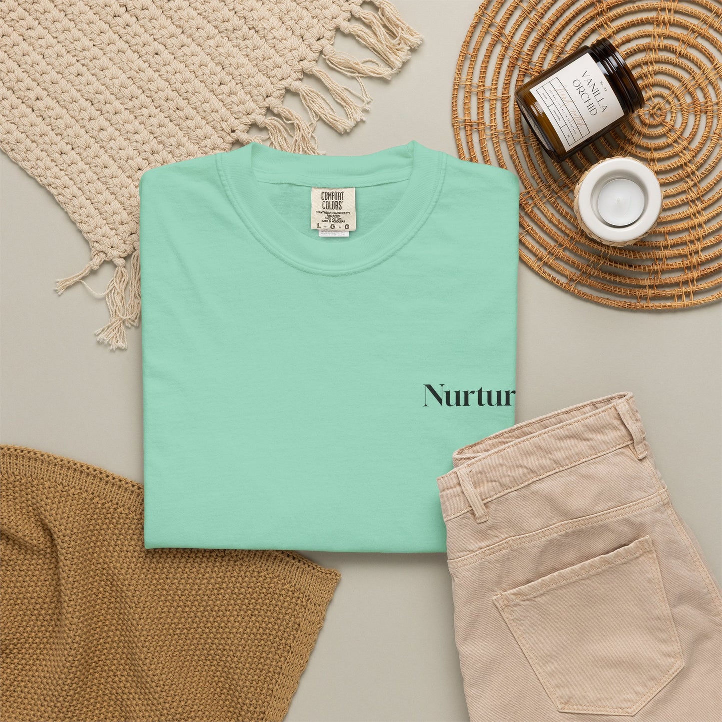 The Power of Words Collection - "Nurture" with Growing Plant Unisex Soft-style T-Shirt