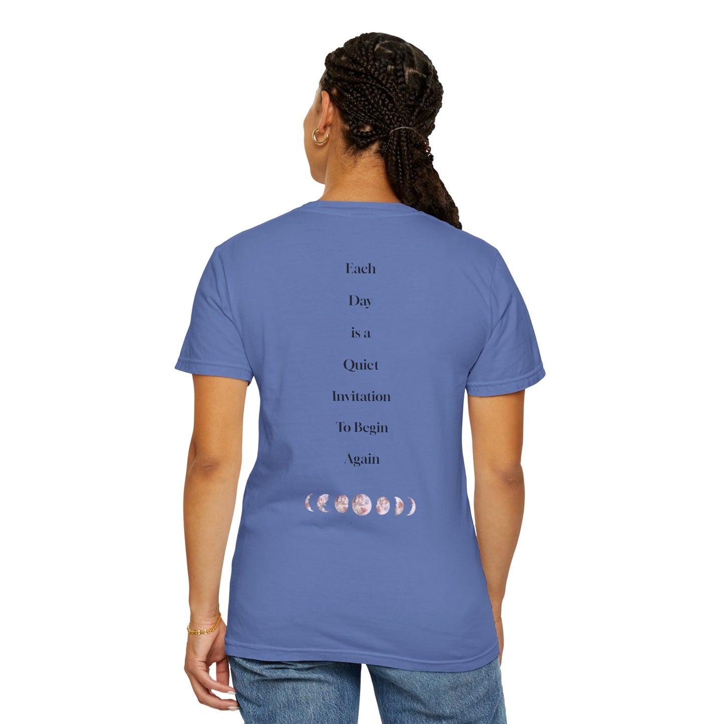The Power of Words Collection - "Renew" with Moon Phases Unisex Soft-style T-Shirt