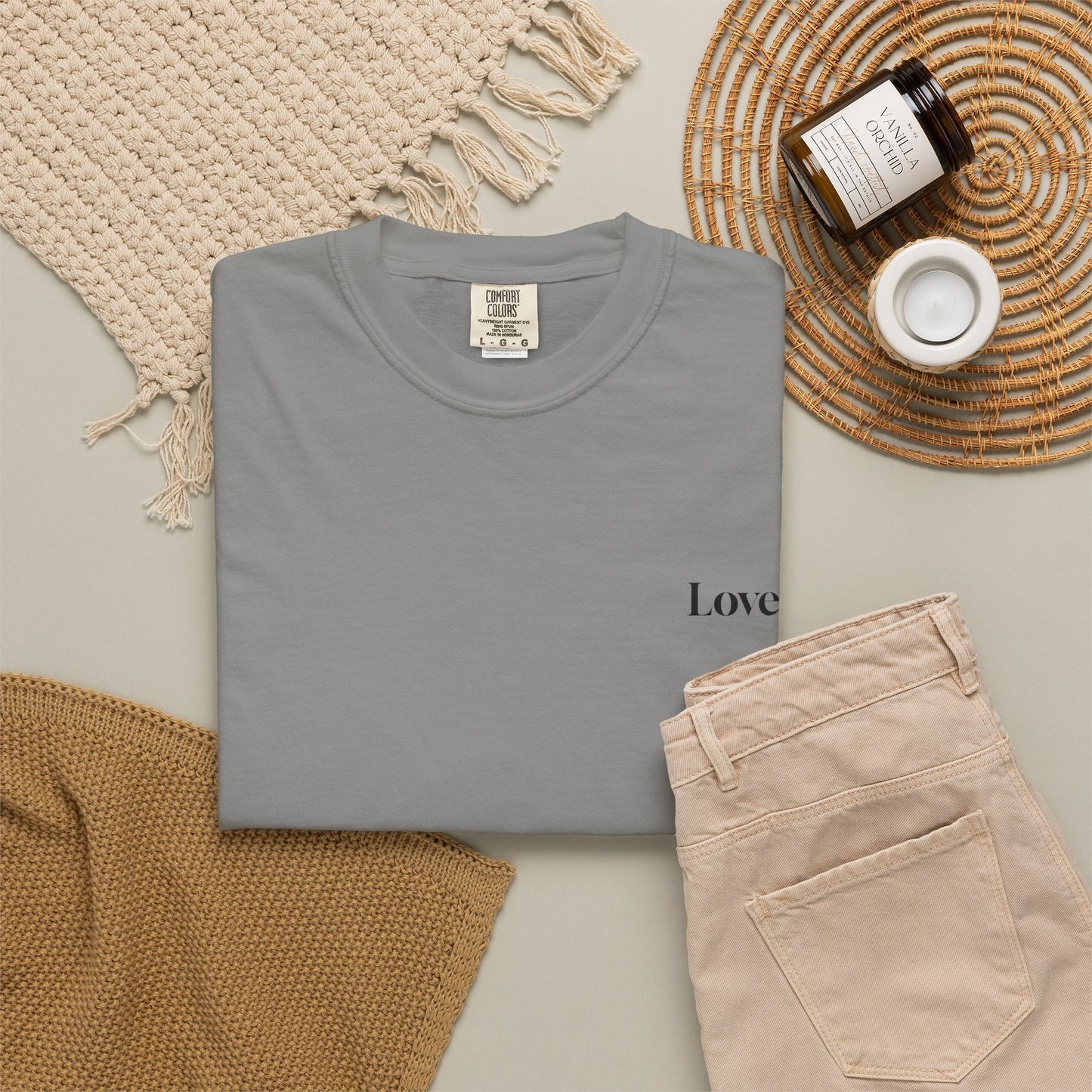 The Power of Words Collection - "Love" with Earth Heart Unisex Soft-style T-Shirt