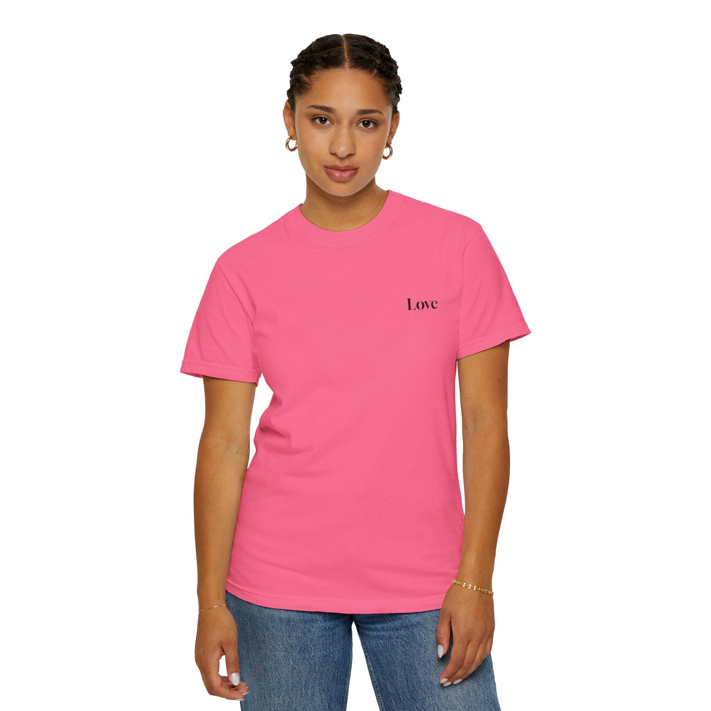 The Power of Words Collection - "Love" with Earth Heart Unisex Soft-style T-Shirt