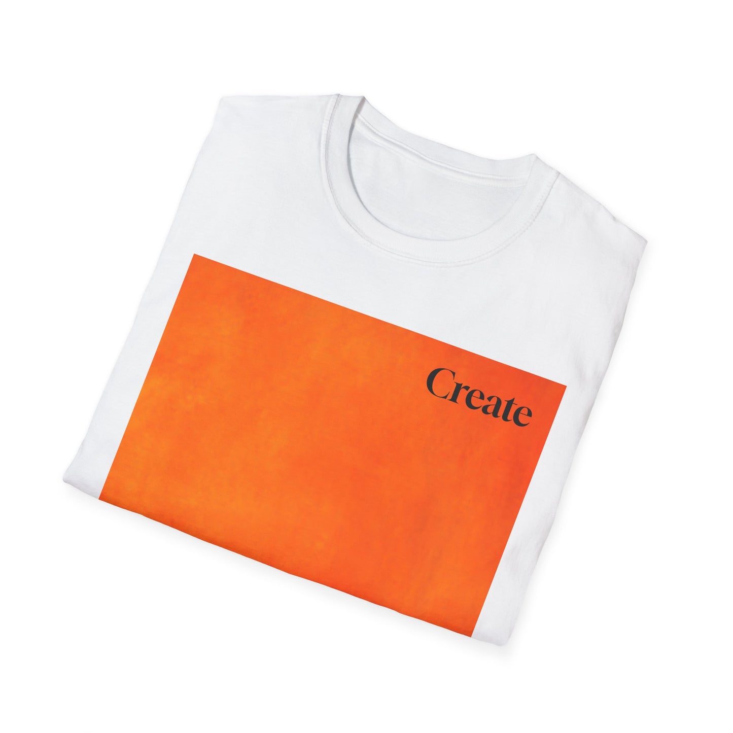 The Power of Color Collection - "Create" in Orange Unisex Softstyle T-Shirt
