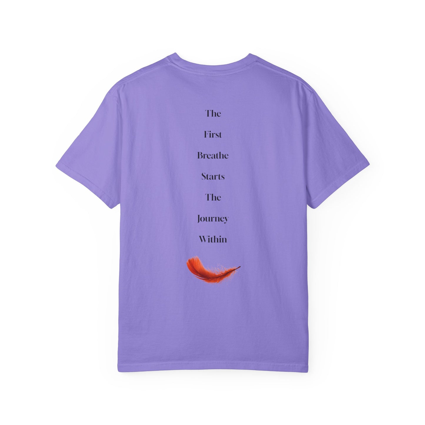 The Power of Words Collection - "Breathe" with Feather Unisex Soft-style T-Shirt