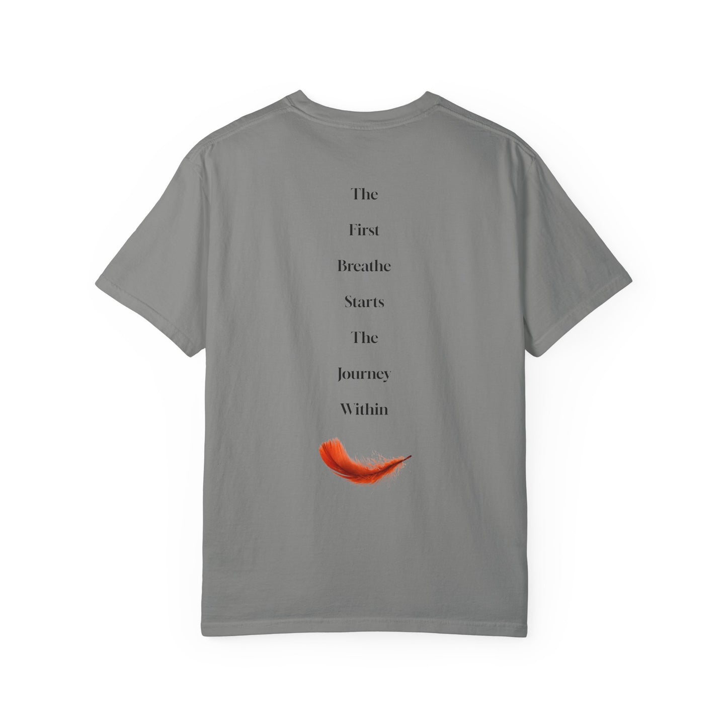 The Power of Words Collection - "Breathe" with Feather Unisex Soft-style T-Shirt