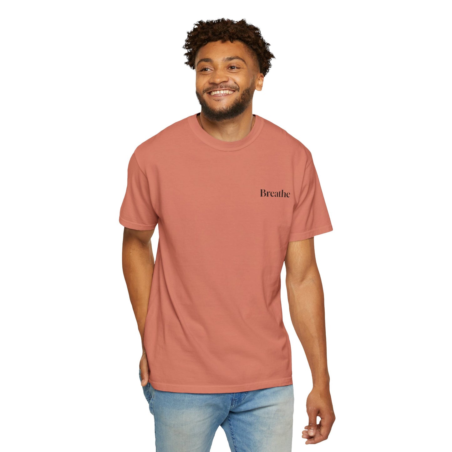 The Power of Words Collection - "Breathe" with Feather Unisex Soft-style T-Shirt
