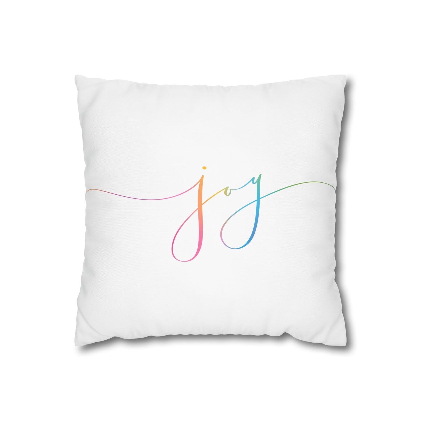 "Joy" and Earth Heart Decorative Pillow Cover