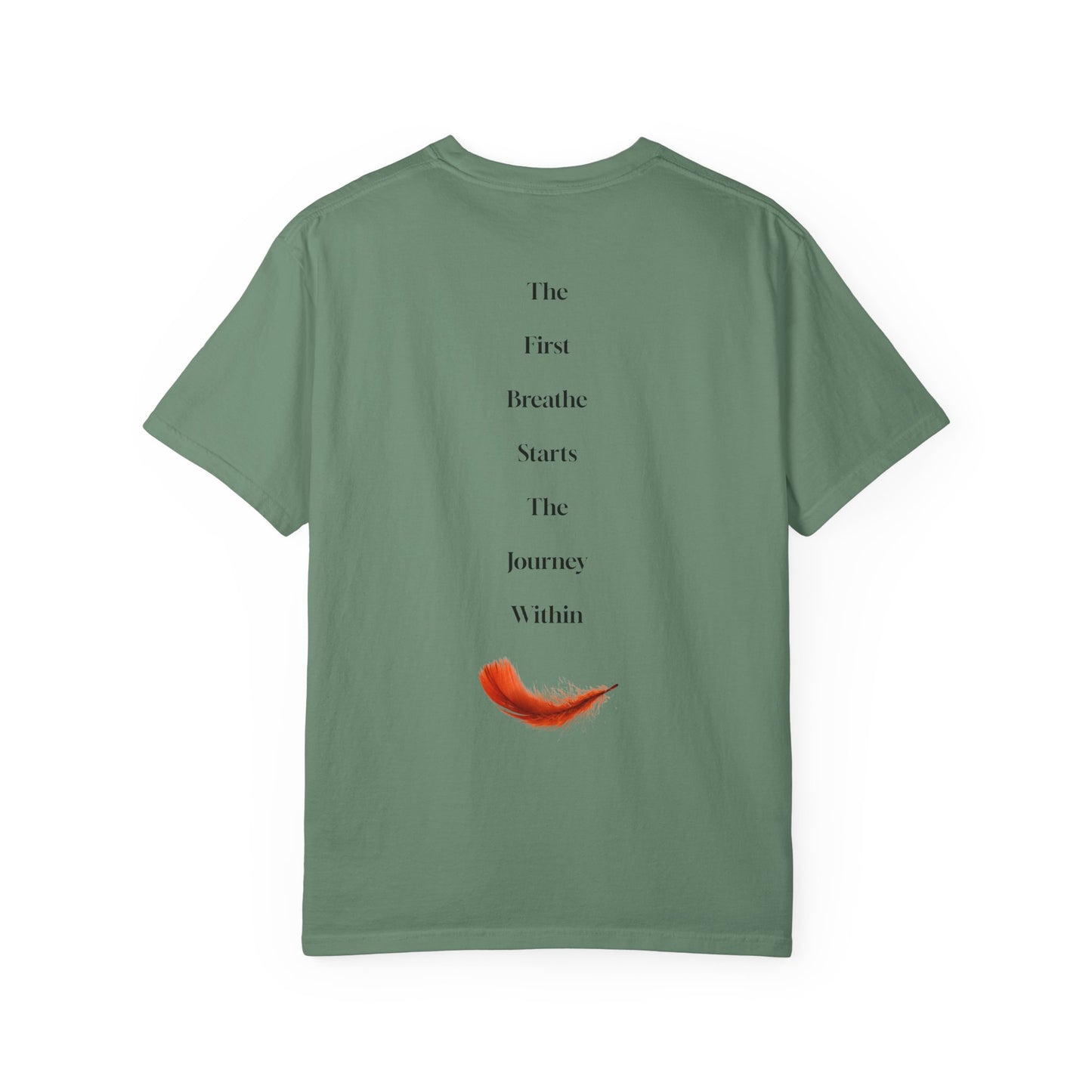 The Power of Words Collection - "Breathe" with Feather Unisex Soft-style T-Shirt