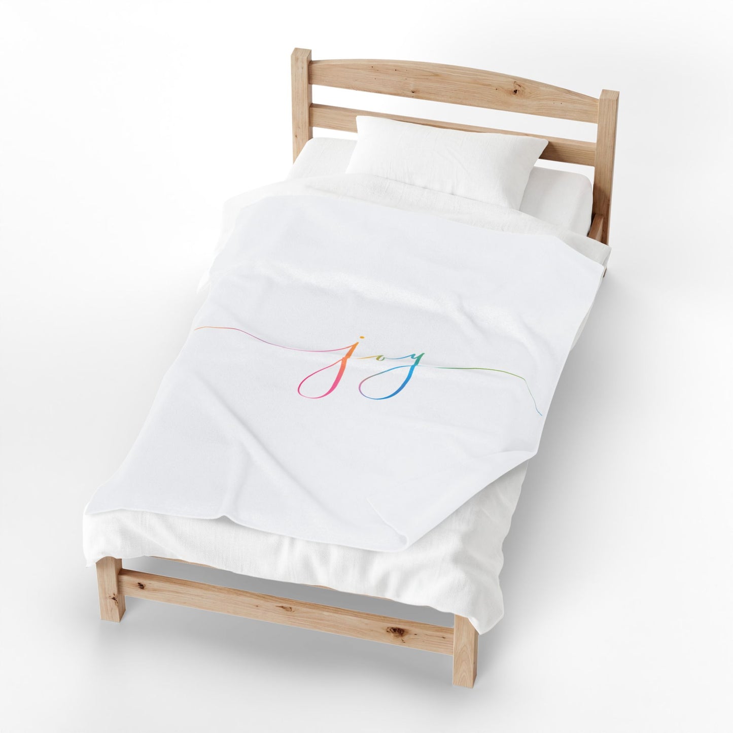"JOY" Velveteen Plush Blanket & Cozy Throw