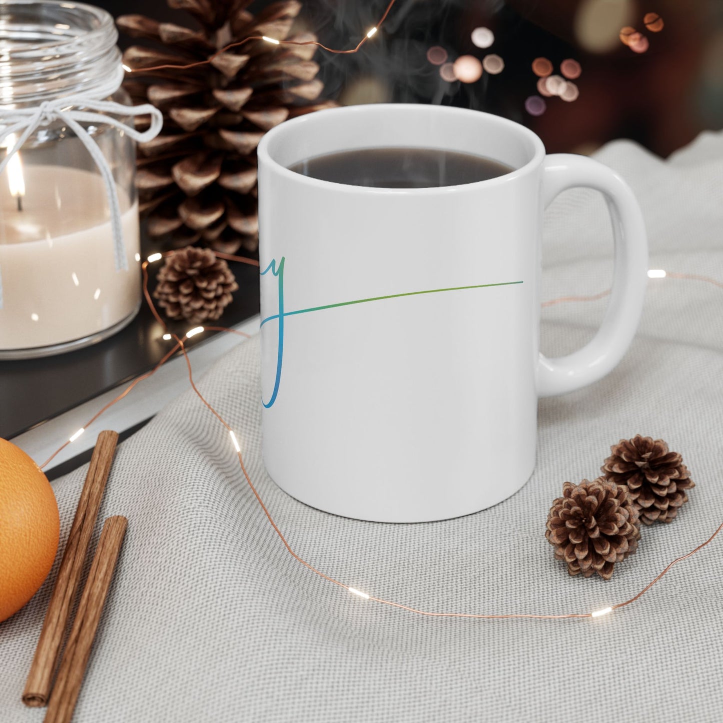 "JOY" Ceramic Mug — Inspirational Coffee Cup (11oz, 15oz)