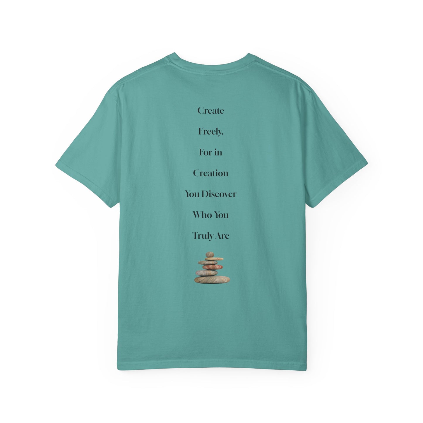 The Power of Words Collection - "Create" with Balancing Stones Unisex Soft-style T-Shirt