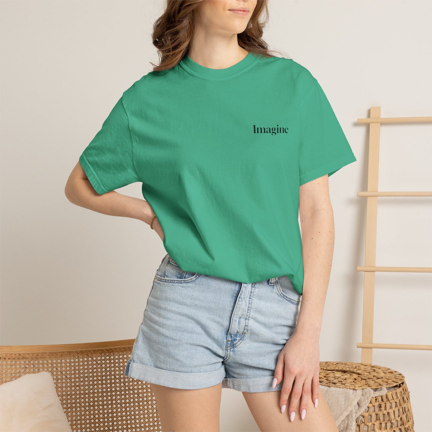 The Power of Words Collection - "Imagine" with Magic Book Unisex Soft-style T-Shirt