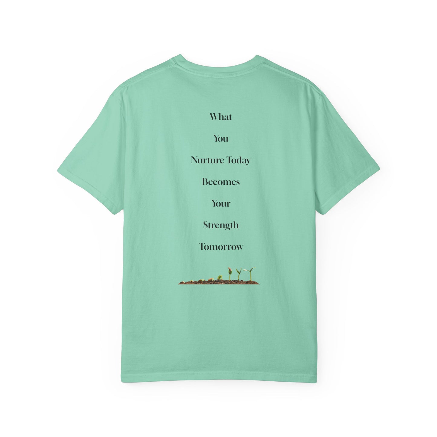 The Power of Words Collection - "Nurture" with Growing Plant Unisex Soft-style T-Shirt