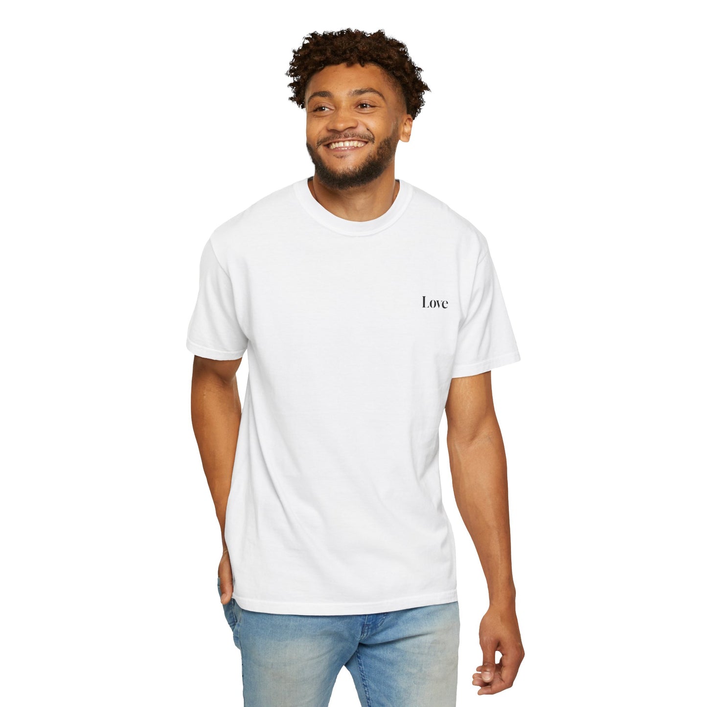 The Power of Words Collection - "Love" with Earth Heart Unisex Soft-style T-Shirt