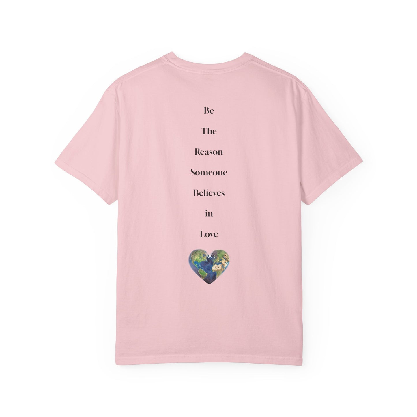 The Power of Words Collection - "Love" with Earth Heart Unisex Soft-style T-Shirt
