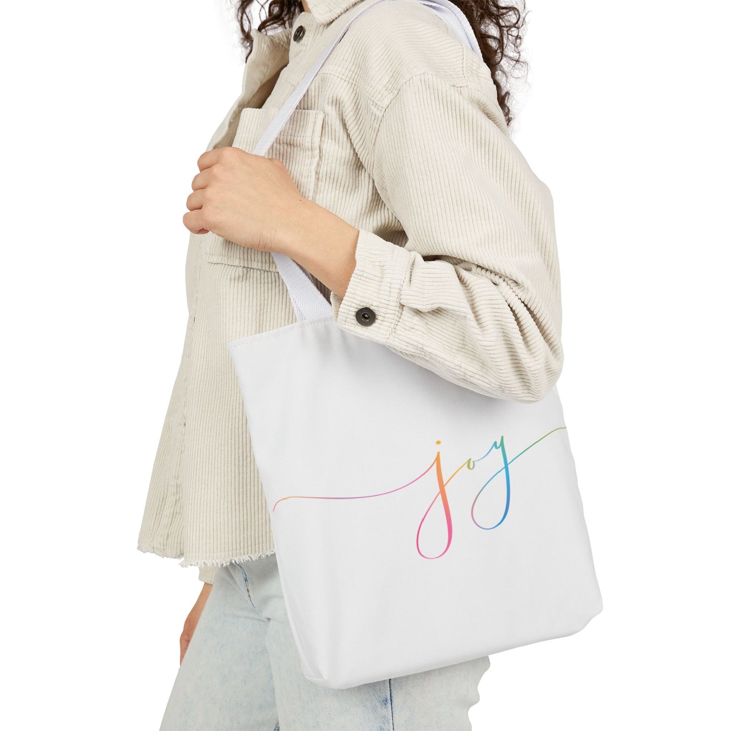"JOY" Heart Earth Canvas Tote