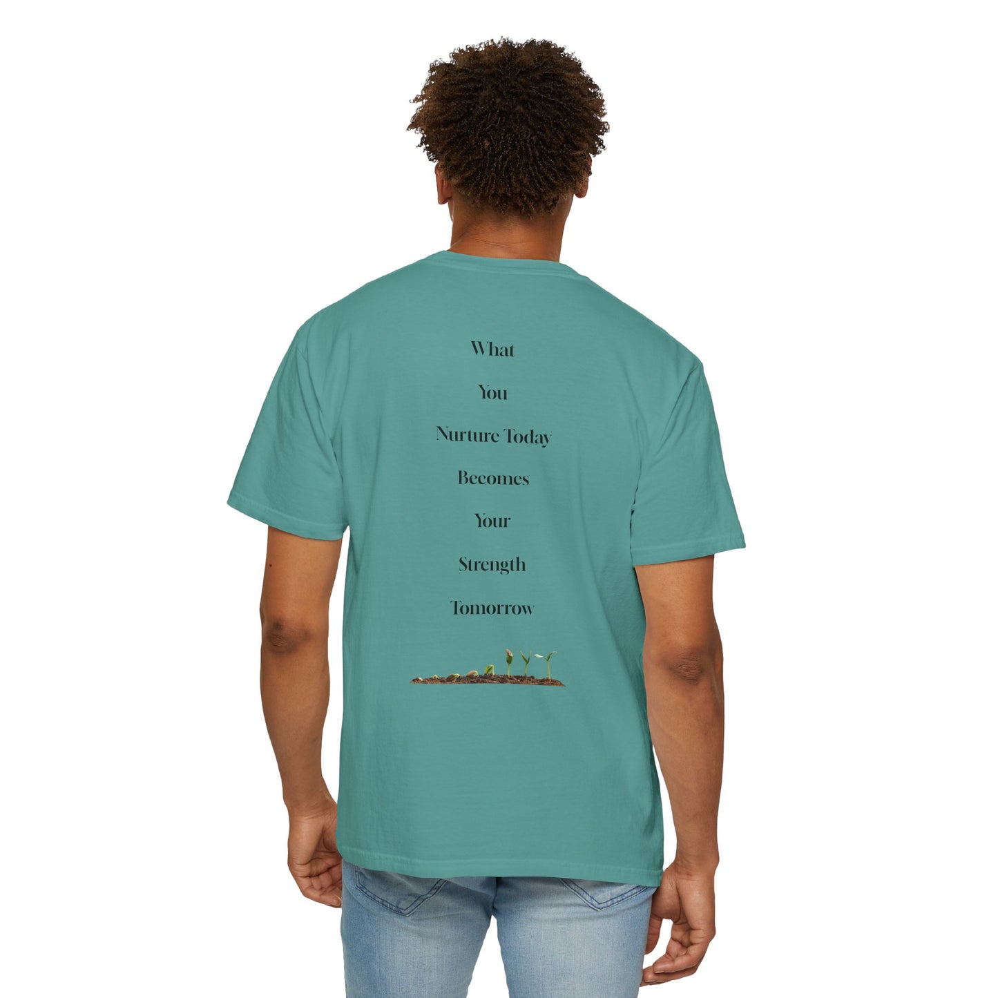 The Power of Words Collection - "Nurture" with Growing Plant Unisex Soft-style T-Shirt